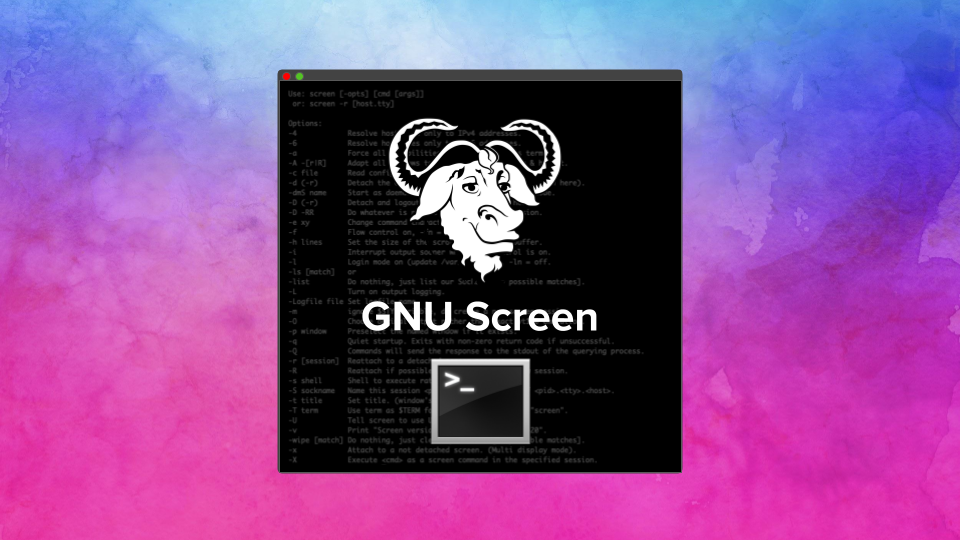 Running Commands in the Background with GNU Screen